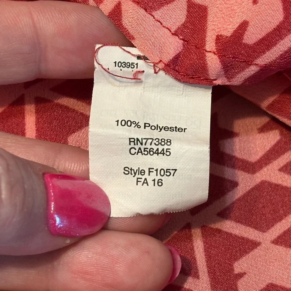 J. Crew Geometric Cap-Sleeve Blouse size 6